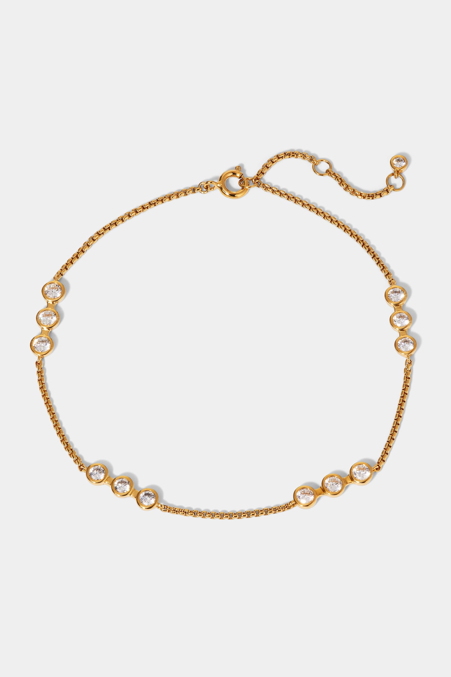 BROOKLYN CHANEL SET ANKLET IN GOLD PLATING