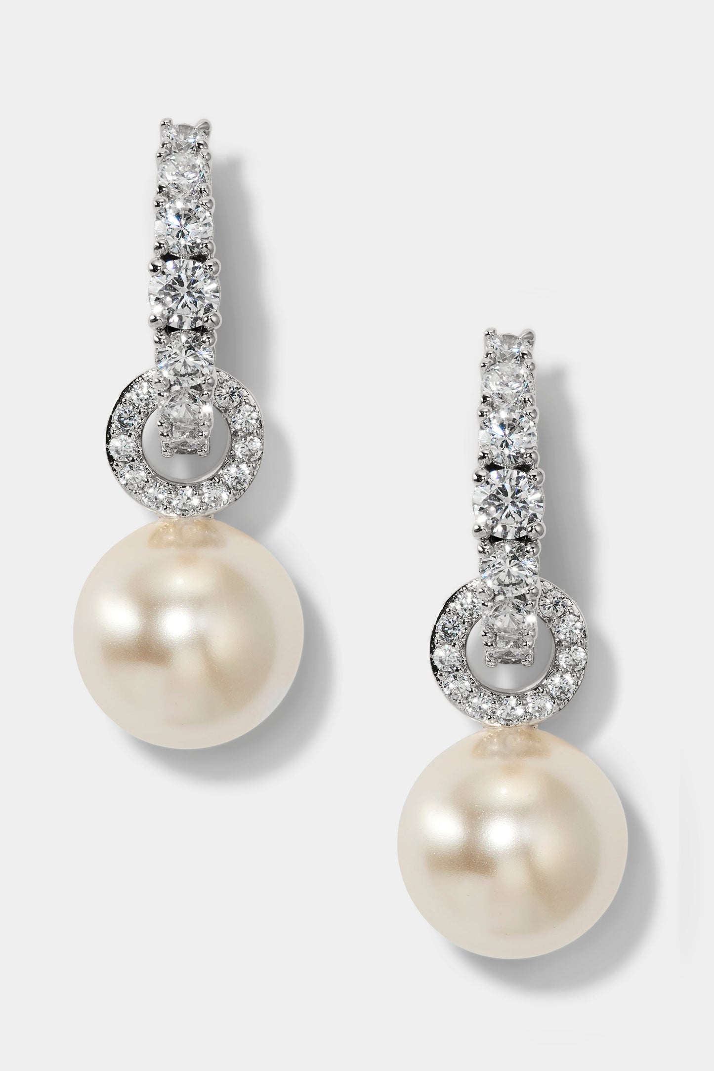 UNDER THE SEA PEARL DOORKNOCKER EARRINGS IN RHODIUM PLATING