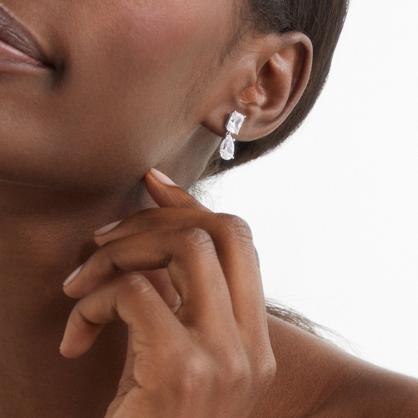 SOLEIL CZ DROP EARRINGS