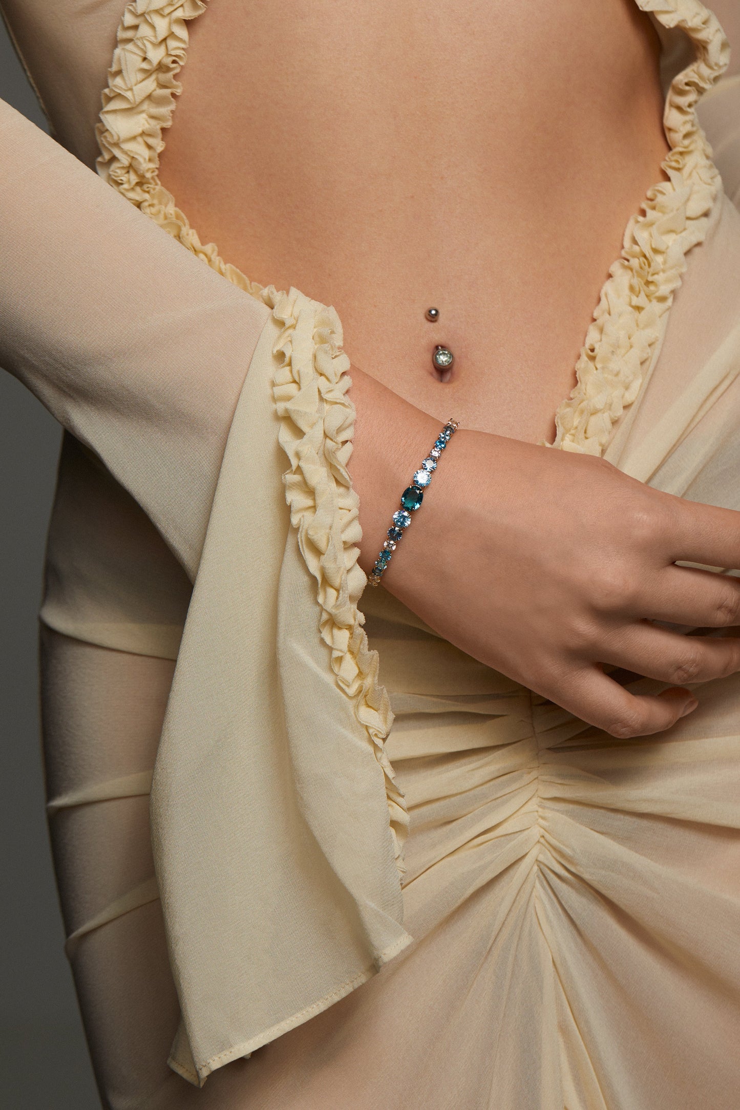 STELLAR MULTI STONE  HINGE BRACELET