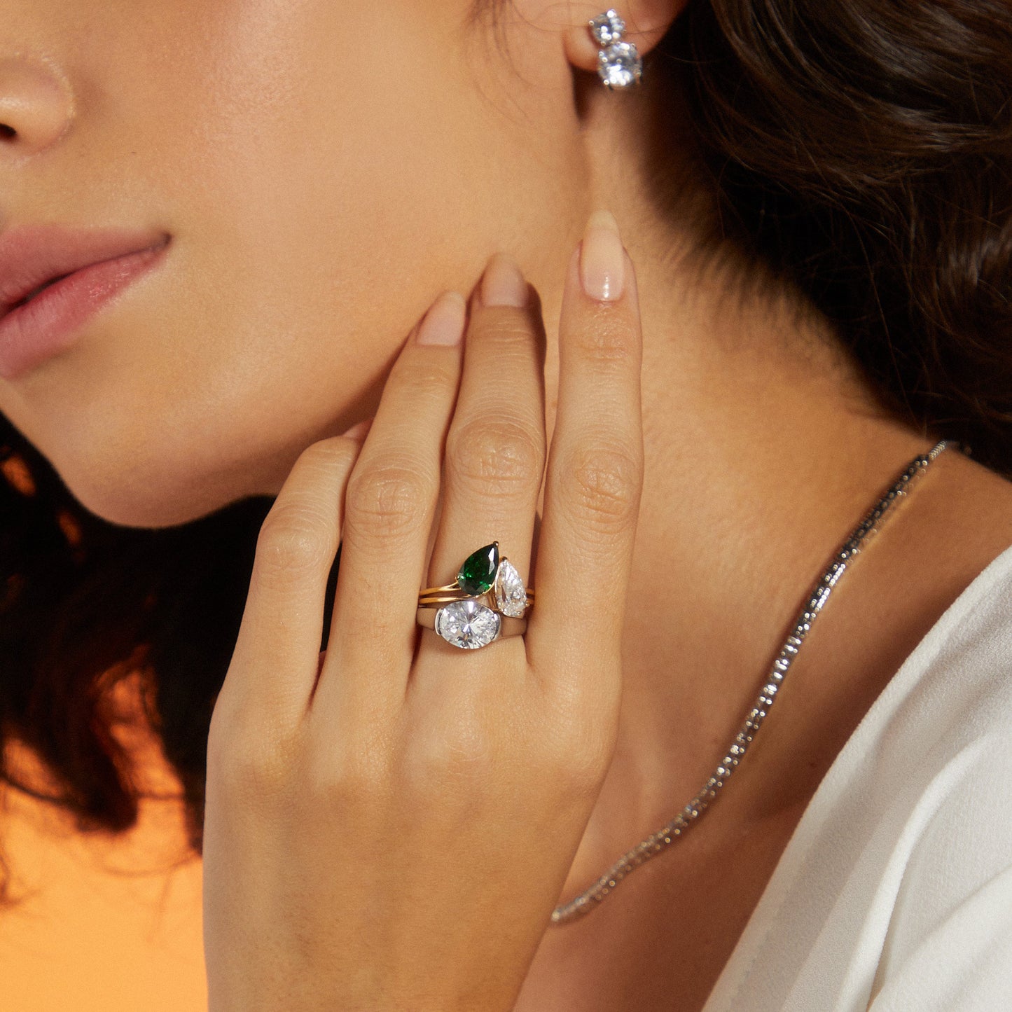HAPPY HOUR GREEN COCKTAIL RING