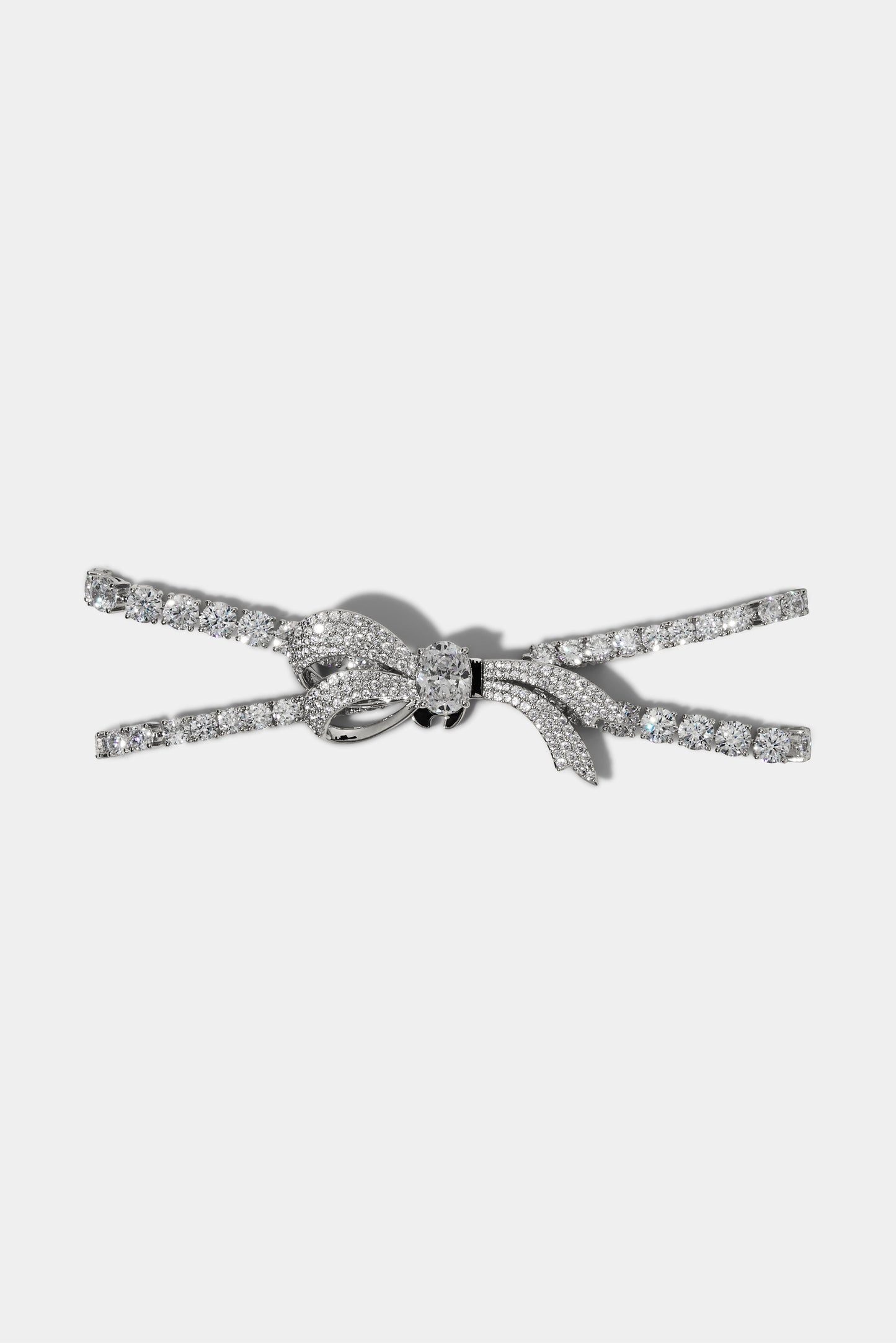 EROS BOW TENNIS BRACELET IN RHODIUM PLATING