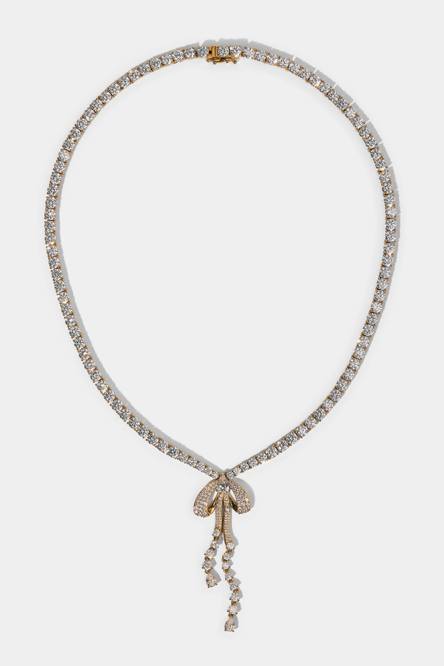 EROS BOW TENNIS NECKLACE IN GOLD PLATING