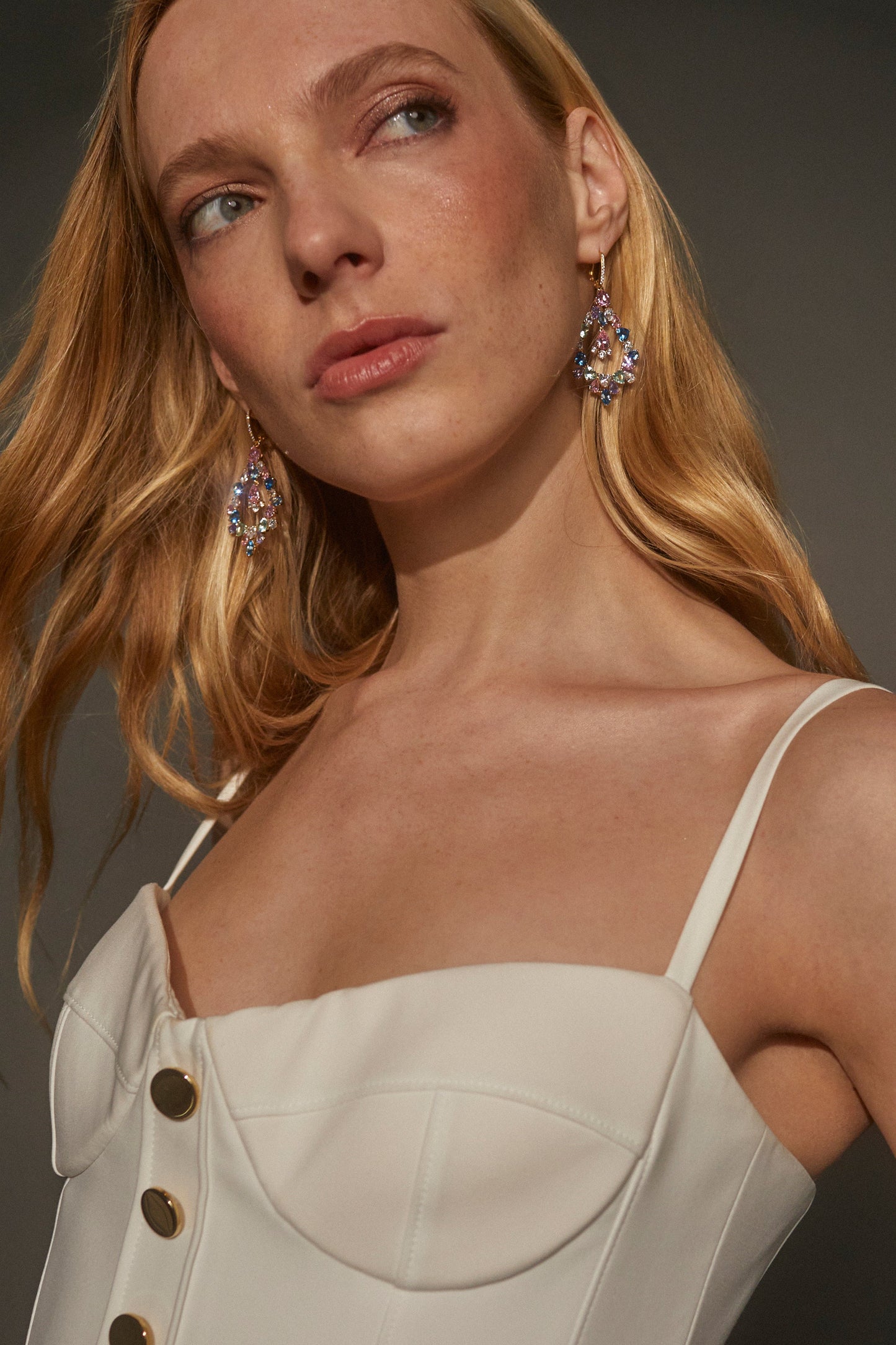 EAR CANDY MULTI-COLOR LEVERBACK DROP EARRINGS