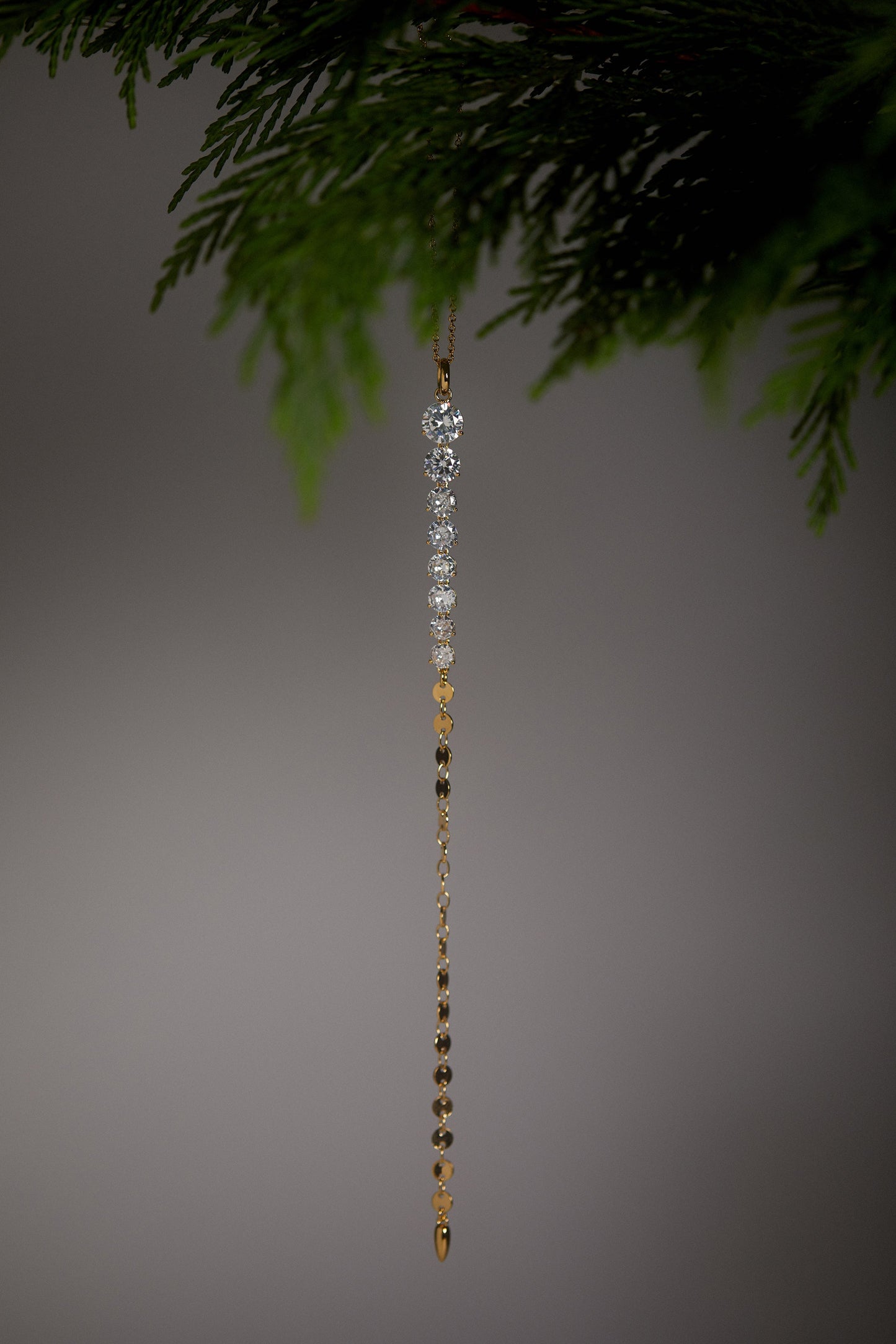 GOOD CHEER CZ AND CHAIN ICICLE ORNAMENT