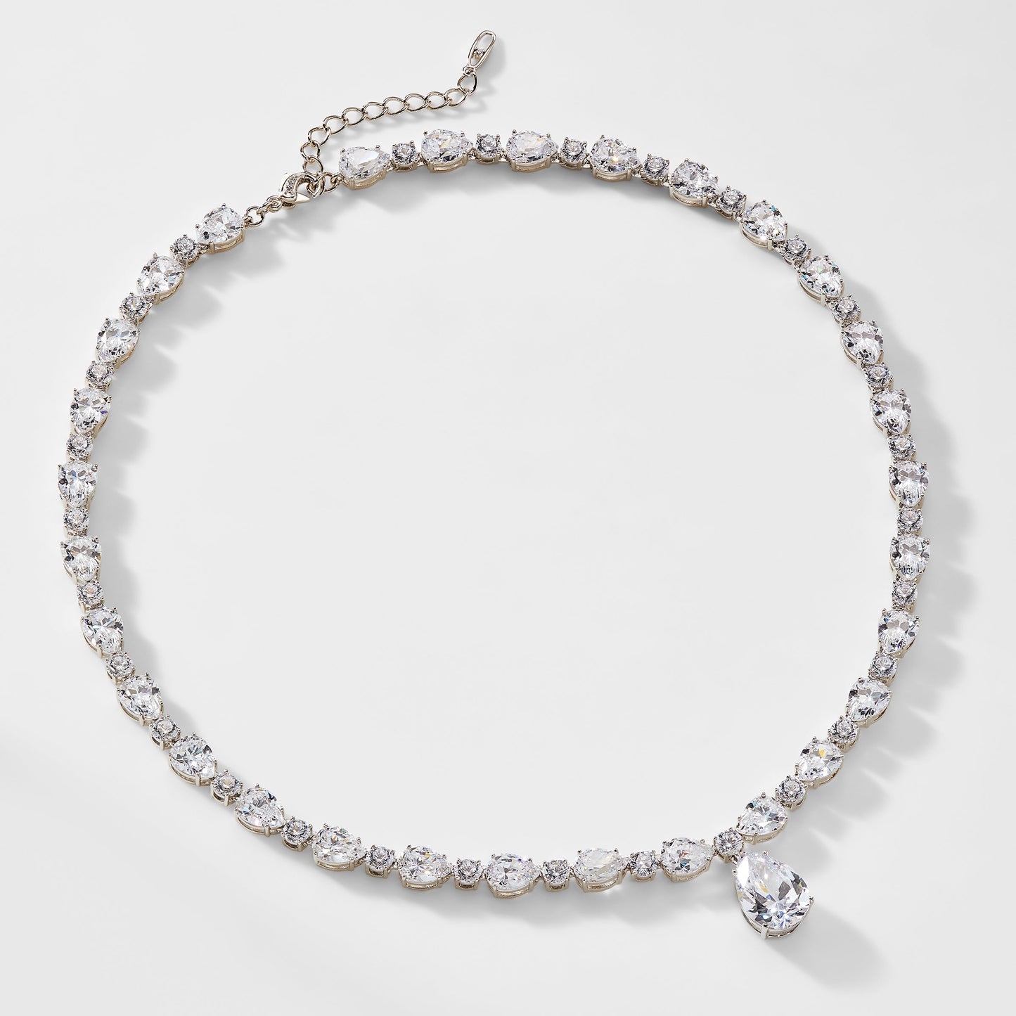 CZ PEAR DROP NECKLACE