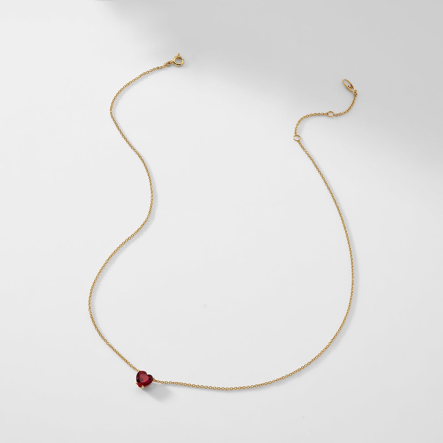 MODERN LOVE RUBY LARGE HEART NECKLACE