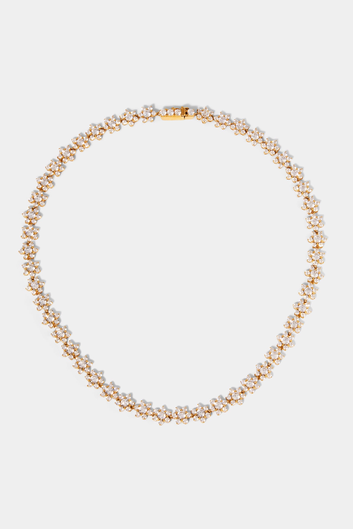 DAHLIA FLORAL COLLAR NECKLACE IN GOLD PLATING