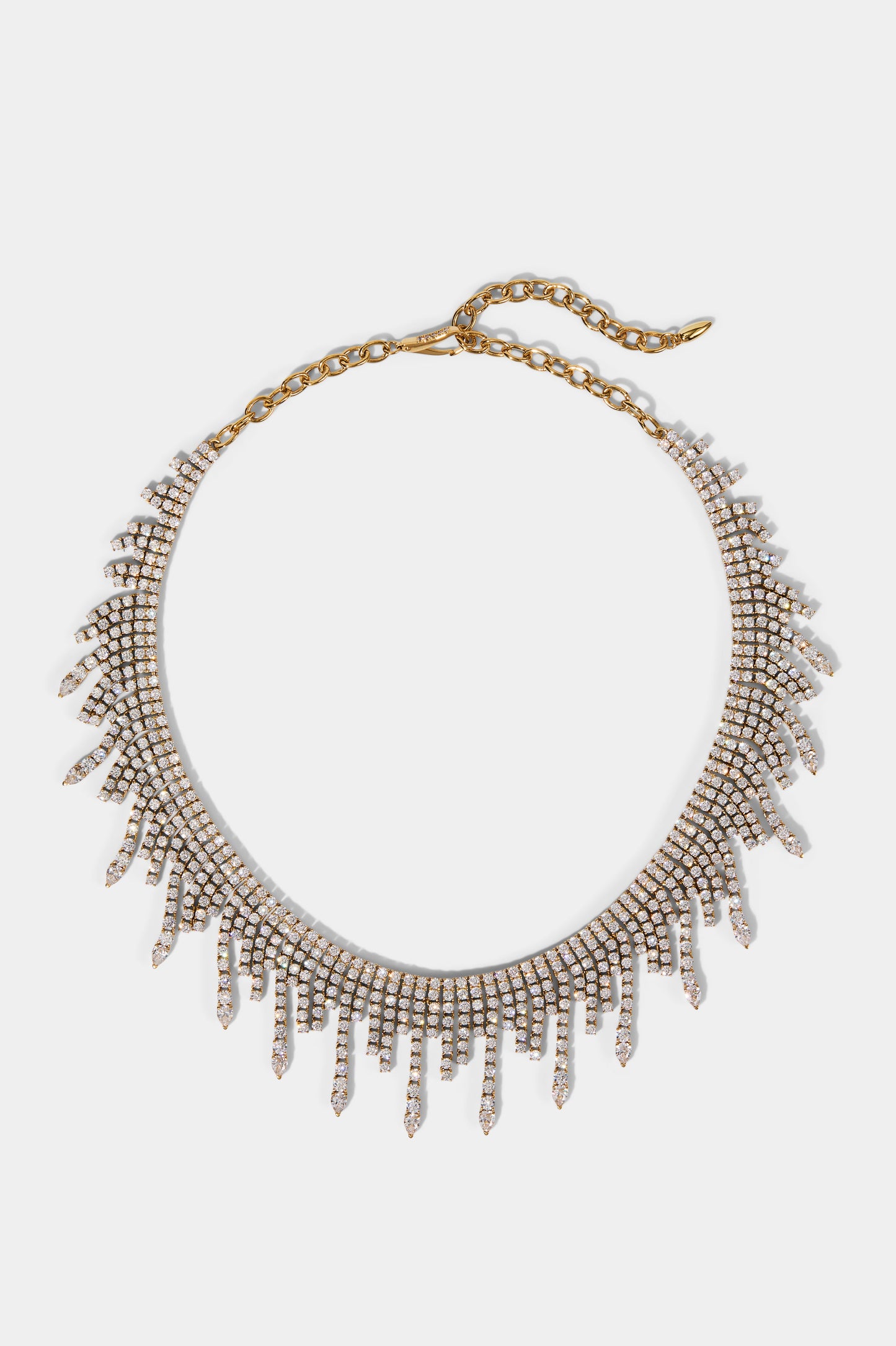 DIVA FRINGE CHOKER NECKLACE IN GOLD PLATING