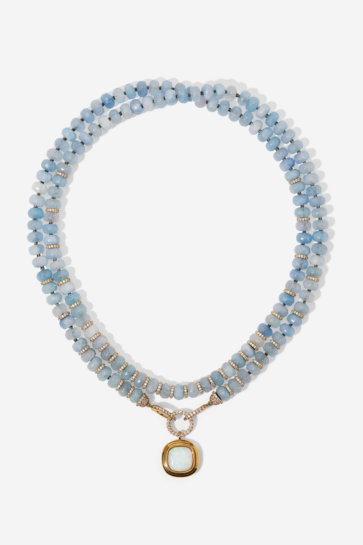 BOUJEE BEADS CUSHION DROP LONG NECKLACE IN GOLD PLATING