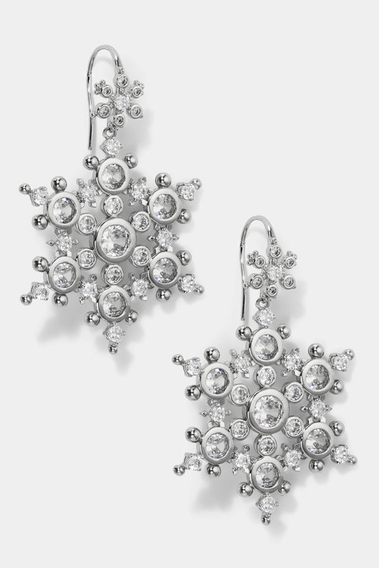 HOLI-DAZE SNOWFLAKE DROP EARRINGS