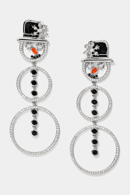 HOLI-DAZE SNOWMAN DROP EARRINGS