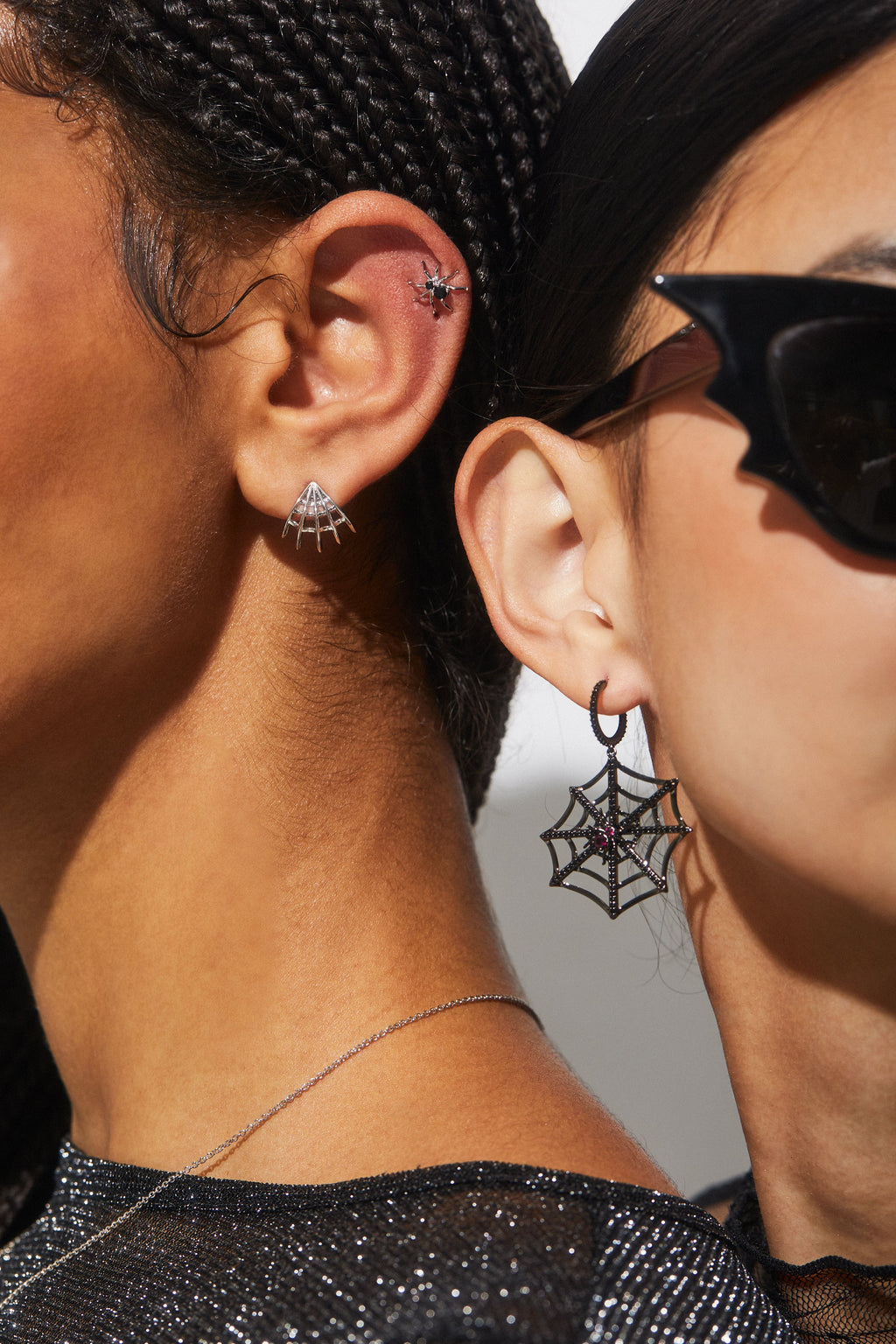 AJOA SPOOKY WEB DROP EARRINGS