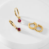 GEMMA RED SET OF TWO EARRINGS
