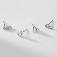 GOLDEN HEART EARRING SET
