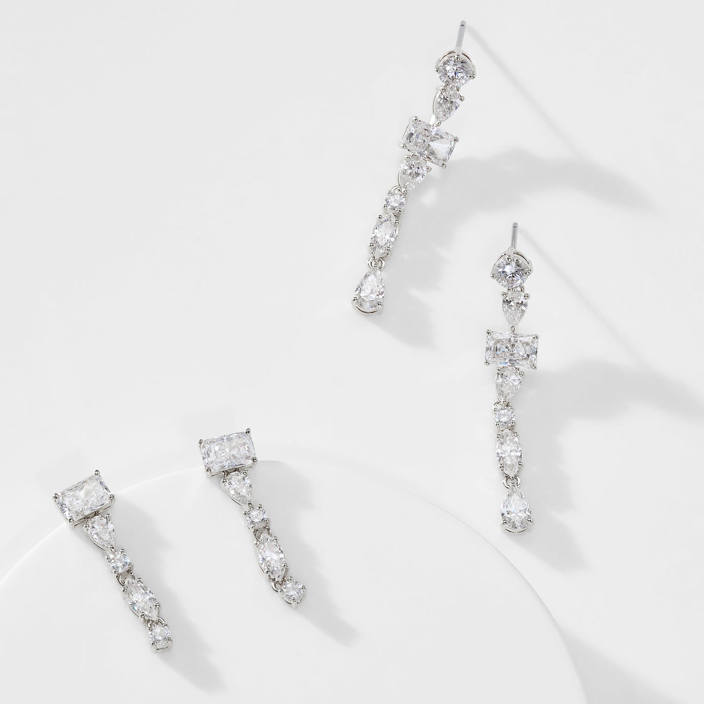RSVP CZ LINEAR SET OF EARRINGS