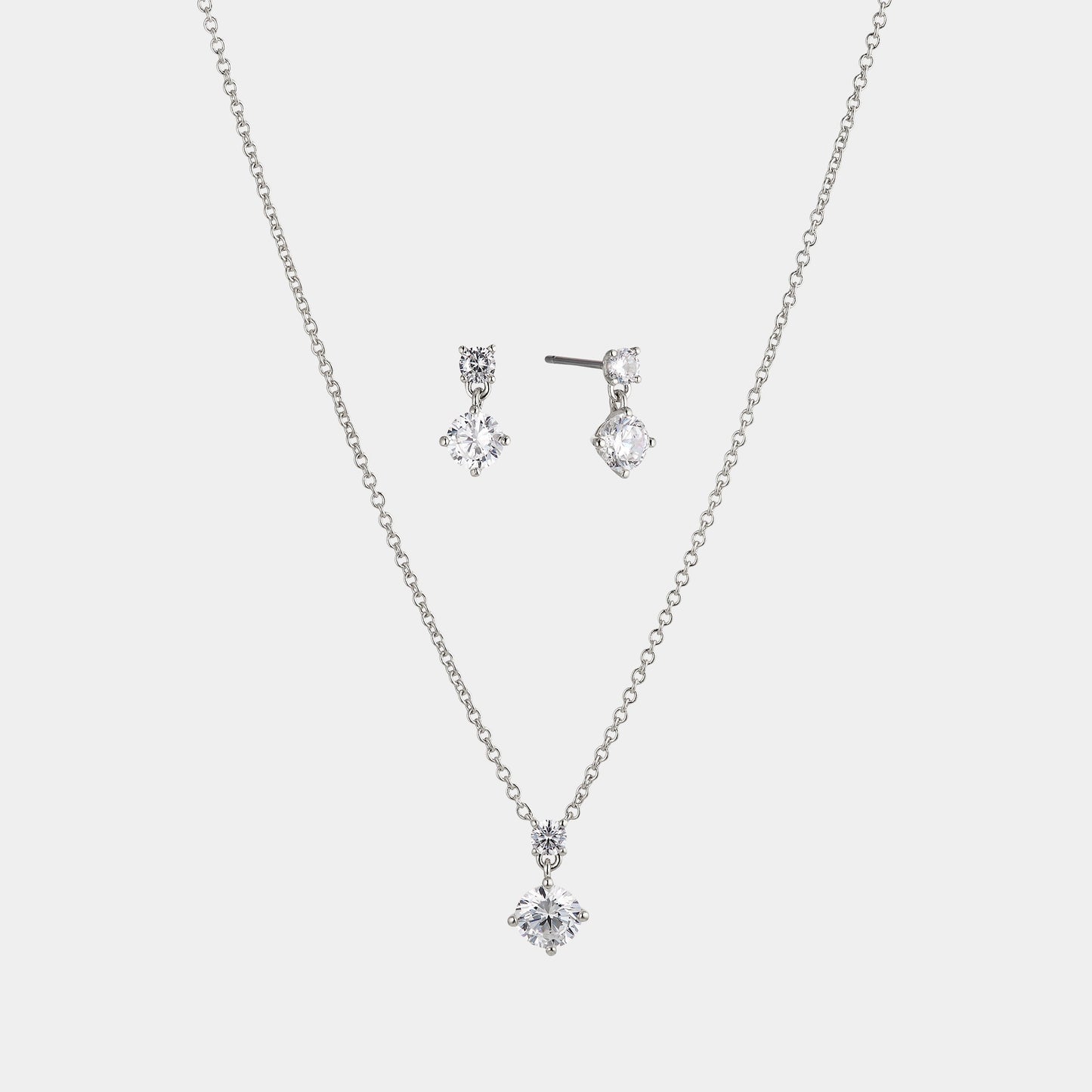 BRIDESMAIDS SOLITAIRE PENDANT AND EARRING SET