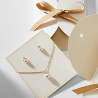 BRIDESMAIDS PEARL PENDANT AND EARRING SET