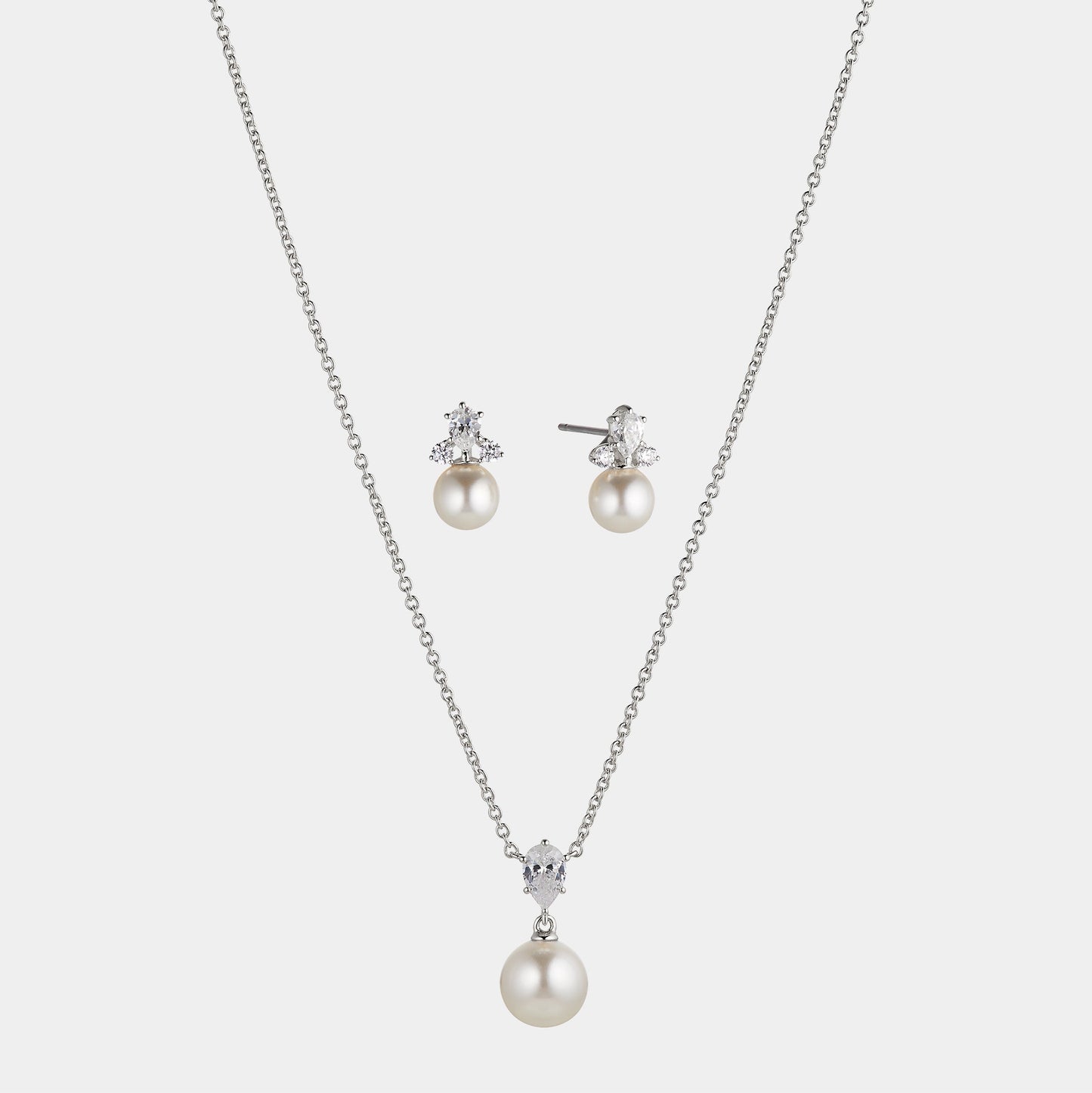 BRIDESMAIDS PEARL PENDANT AND EARRING SET