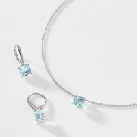 BRIDESMAIDS BLUE STONE NECKLACE AND EARRING SET