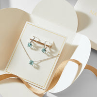 BRIDESMAIDS BLUE STONE NECKLACE AND EARRING SET