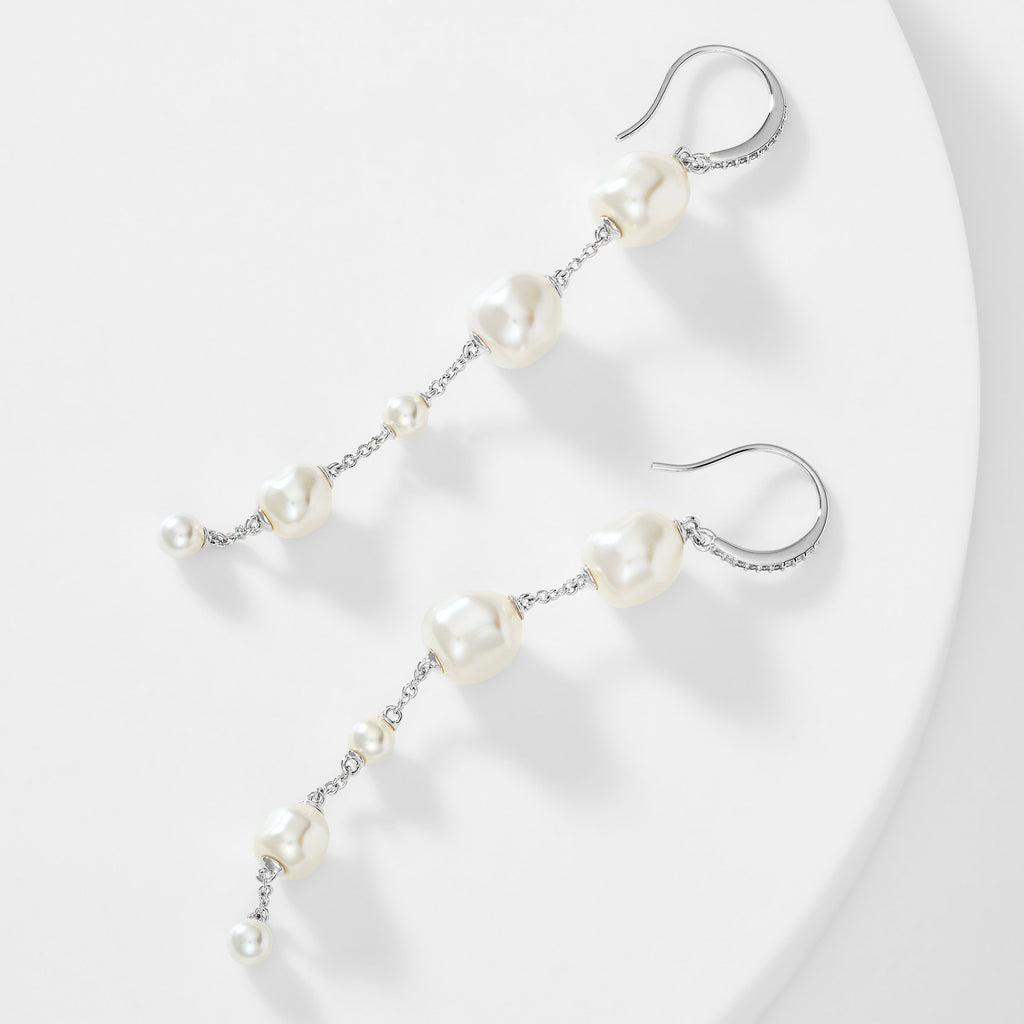 BOHEME PEARL LINEAR EARRINGS