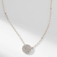 CZ GEO SMALL CIRCLE PENDANT NECKLACE