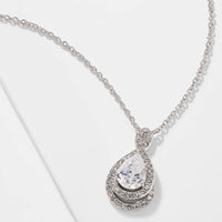 DOLCE PEAR CZ PENDANT NECKLACE