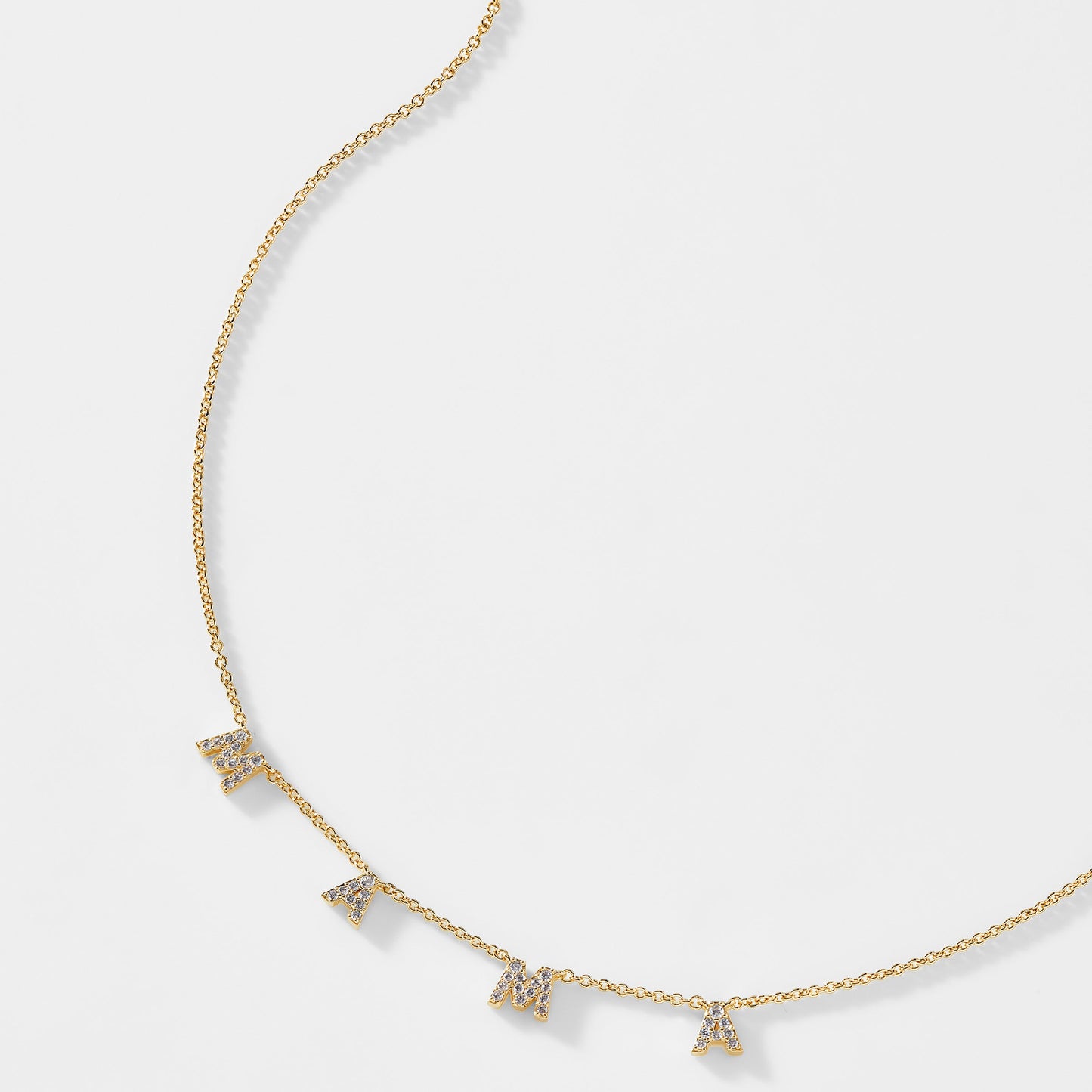 PAVE CZ MAMA SHAKY NECKLACE