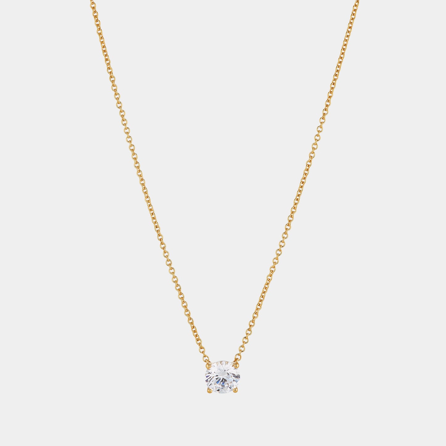 MODERN LOVE LARGE ROUND CZ NECKLACE