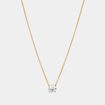 MODERN LOVE LARGE ROUND CZ NECKLACE