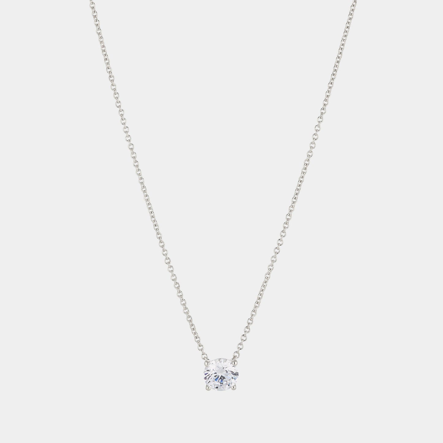 MODERN LOVE LARGE ROUND CZ NECKLACE