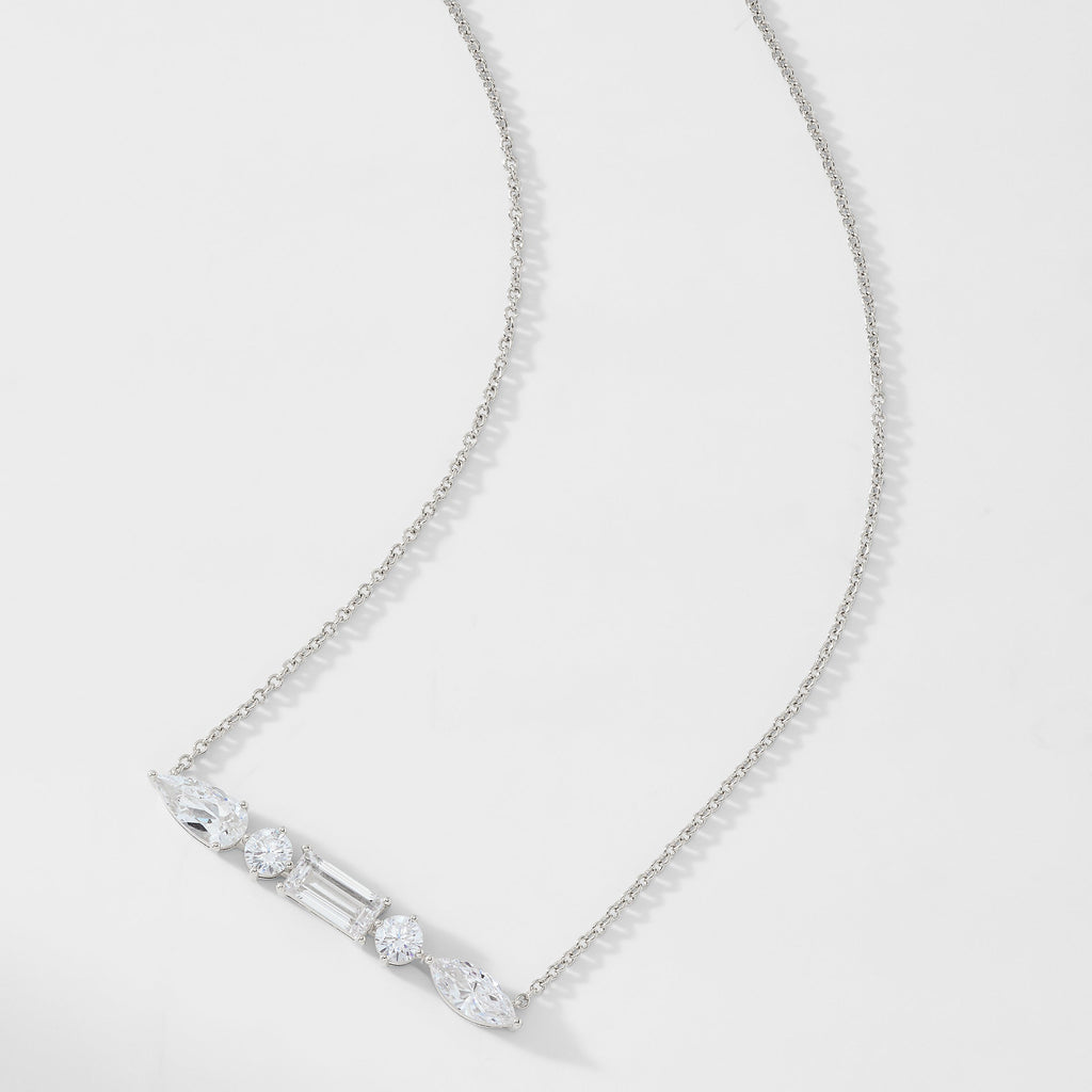 INVITATION ONLY MULTI CZ BAR NECKLACE