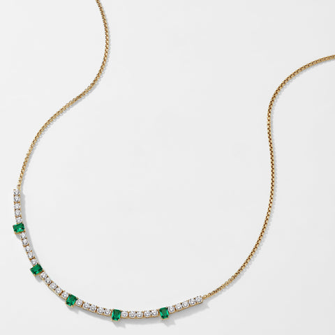 EMERALD ISLE GREEN FRONTAL NECKLACE