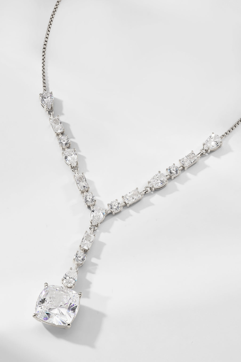 ROCKSTARS BOLD CZ DROP Y NECKLACE