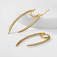 CURVED SPIKE HOOP EARRING