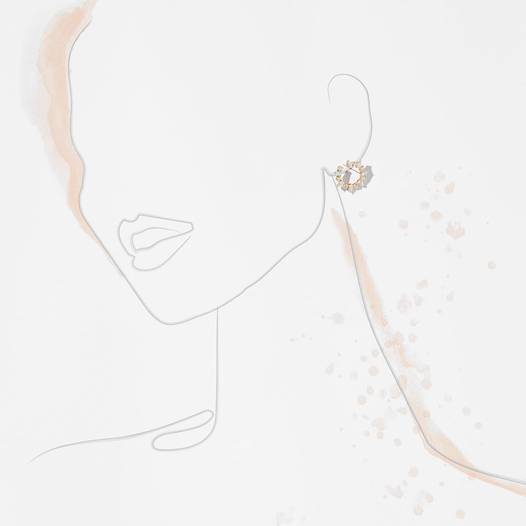 DELUXE FRONTBACK HOOP EARRINGS