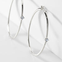 ZOE MEDIUM HOOP CZ EARRINGS