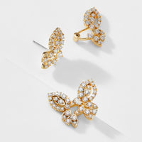 RSVP CZ BUTTERFLY JACKET EARRINGS