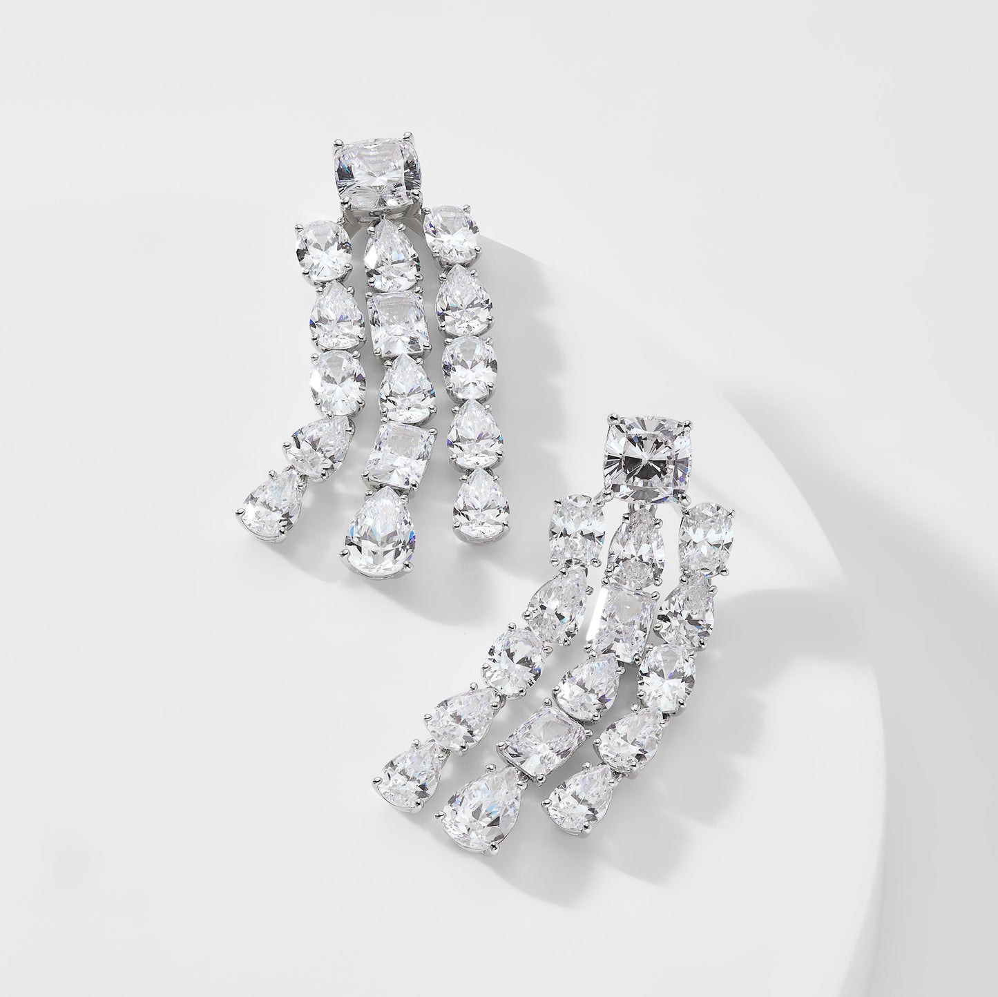 SHINE ON CZ CHANDELIER EARRINGS