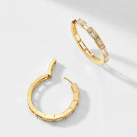 ENTWINE CZ HOOP EARRINGS
