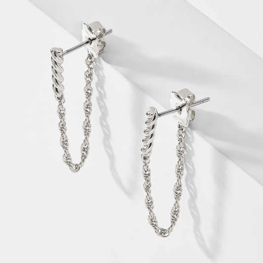 BRUNCH FRONT BACK CHAIN EARRINGS