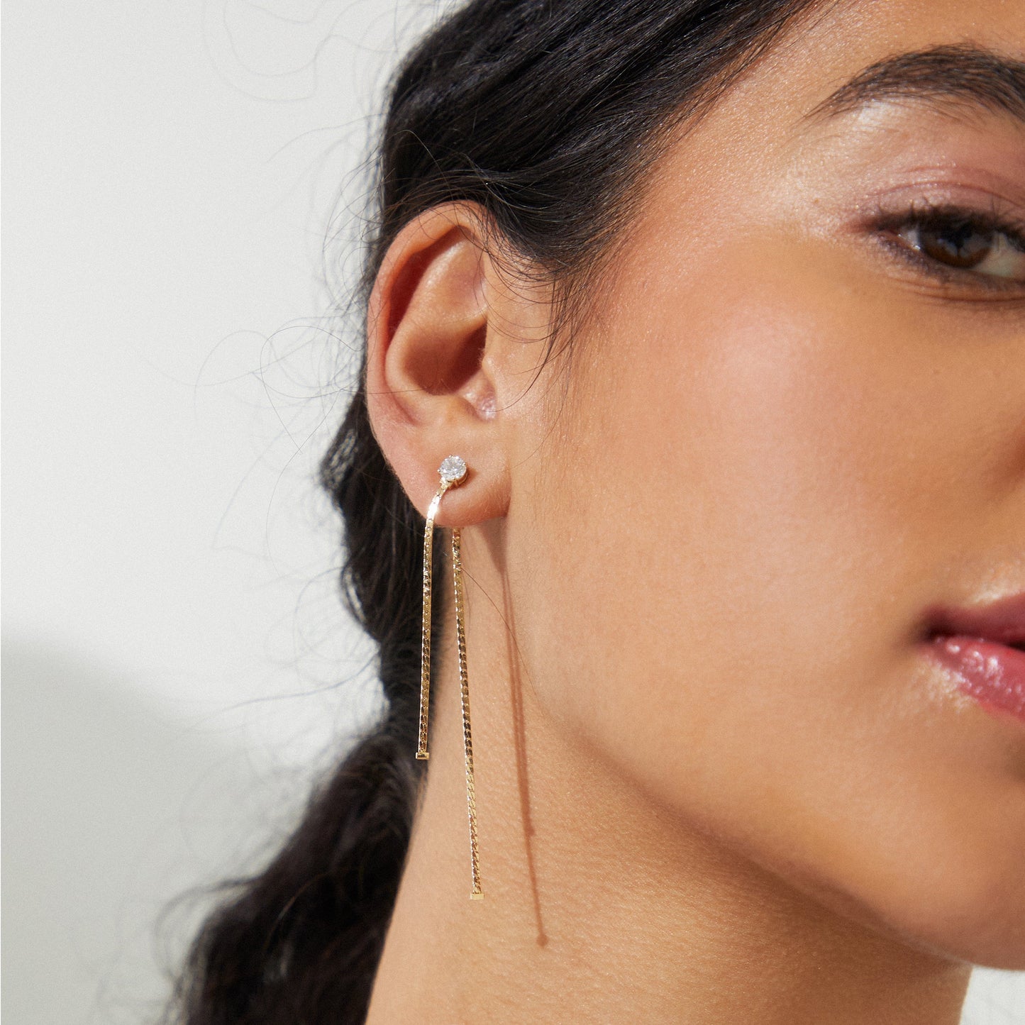 BRUNCH CHAIN DROP LINEAR EARRINGS