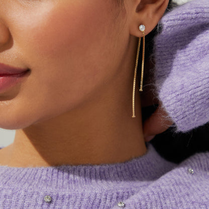 BRUNCH CHAIN DROP LINEAR EARRINGS