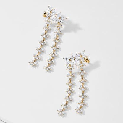 WILDFLOWER CHANDELIER CZ EARRINGS