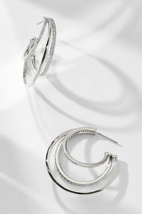 DISCO TRIPLE ILLUSION HOOP EARRINGS