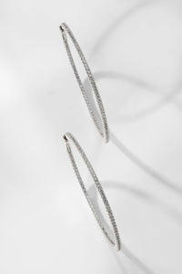 PERFECT HOOPS PAVE CZ 50MM HOOP EARRINGS