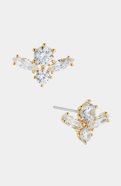 EVELYN CLUSTER CZ STUD EARRINGS