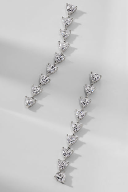 GWEN TRILLION 4MM CZ LINEAR EARRINGS