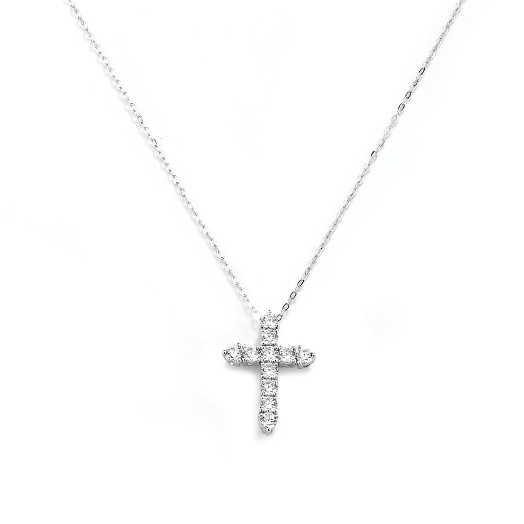 CZ CROSS PENDANT NECKLACE